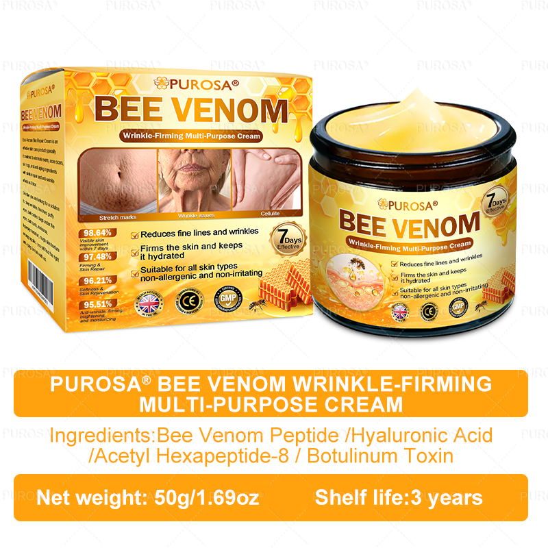 🇬🇧✨Made and Shipped from UK ✨ PUROSA® Bee Venom Wrinkle-Firming Multi-purpose Cream 🔥 LAST DAY 80% OFF