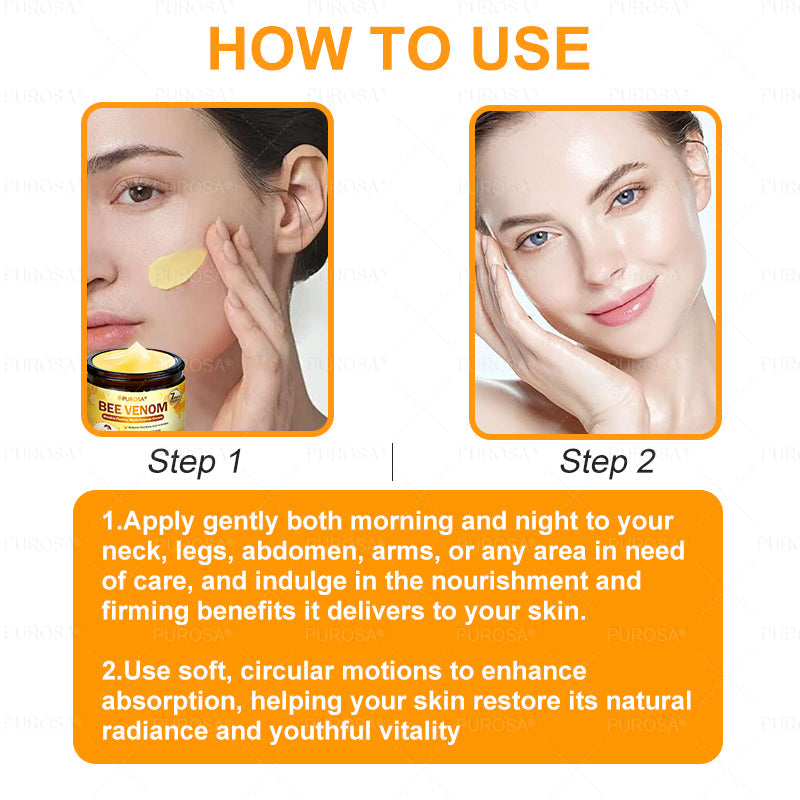 💐✨💐Made and Shipped from UK ✨ PUROSA® Bee Venom Wrinkle-Firming Multi-purpose Cream 🔥 LAST DAY 80% OFF
